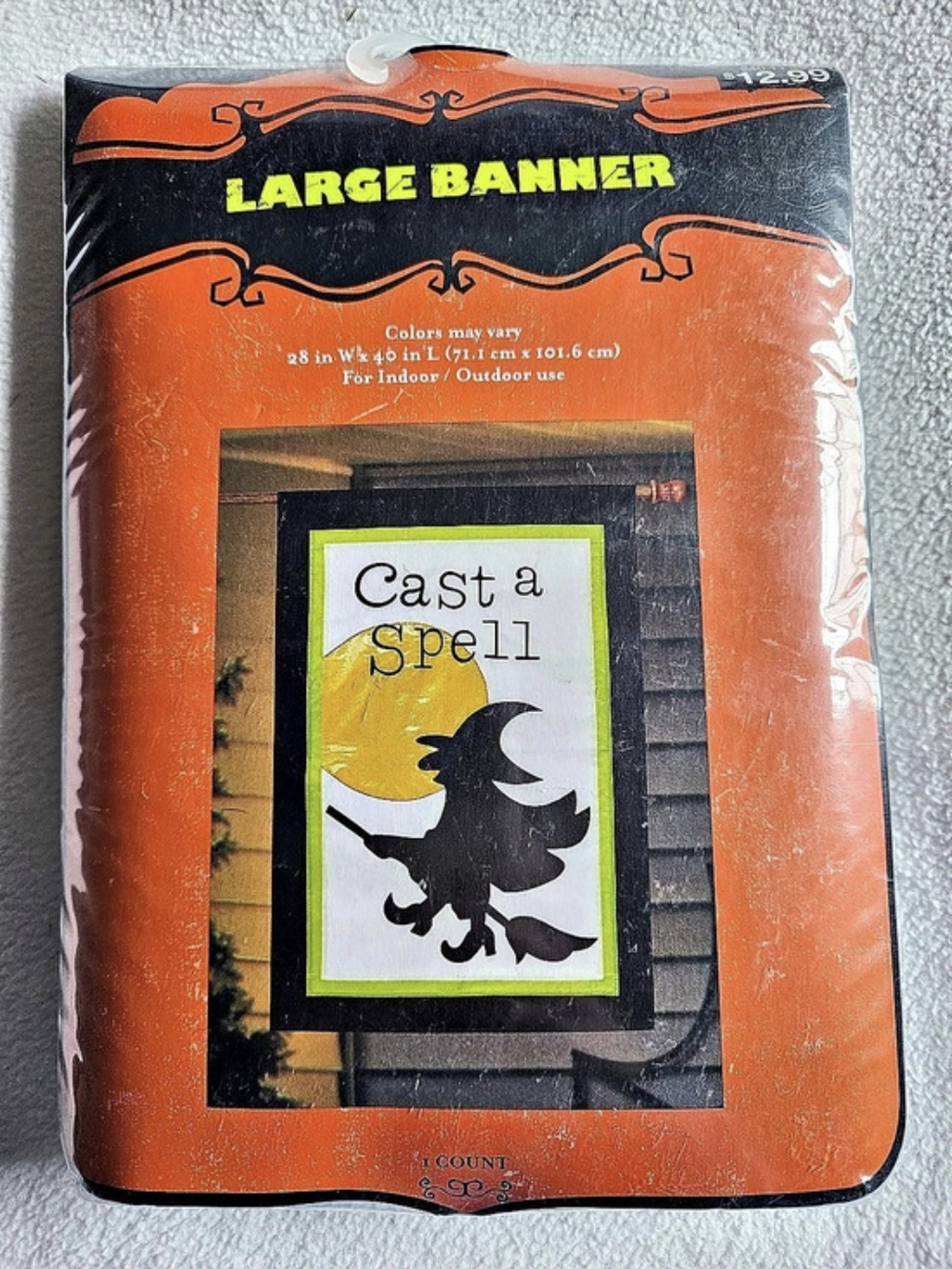 Target Cast a Spell Large Banner Halloween Banner Orange & Black